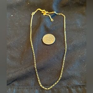 MADEWELL GOLD TONE ADJ LINK NECKLACE EUC